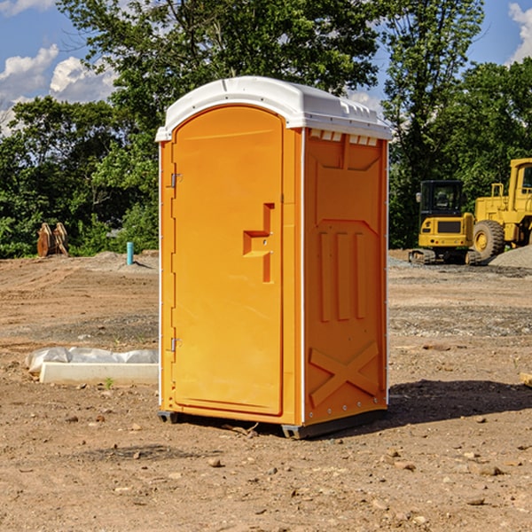 how often are the porta potties cleaned and serviced during a rental period in Dwight Mission Oklahoma